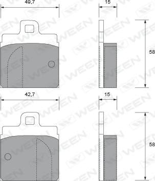 Ween 151-1863 - Kit pastiglie freno, Freno a disco autozon.pro