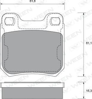 Ween 151-1803 - Kit pastiglie freno, Freno a disco autozon.pro