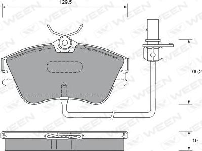 Ween 151-1819 - Kit pastiglie freno, Freno a disco autozon.pro