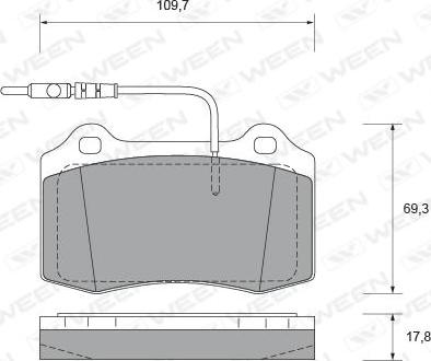 Ween 151-1811 - Kit pastiglie freno, Freno a disco autozon.pro