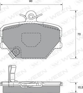 Ween 151-1818 - Kit pastiglie freno, Freno a disco autozon.pro