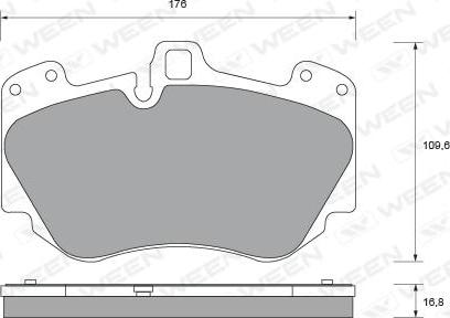 Ween 151-1817 - Kit pastiglie freno, Freno a disco autozon.pro