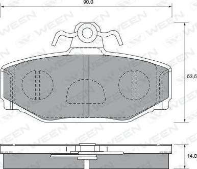 Ween 151-1826 - Kit pastiglie freno, Freno a disco autozon.pro