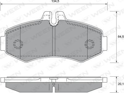 Ween 151-1823 - Kit pastiglie freno, Freno a disco autozon.pro