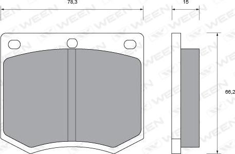 Ween 151-1390 - Kit pastiglie freno, Freno a disco autozon.pro