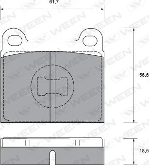 Ween 151-1391 - Kit pastiglie freno, Freno a disco autozon.pro