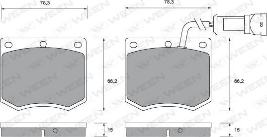 Ween 151-1397 - Kit pastiglie freno, Freno a disco autozon.pro