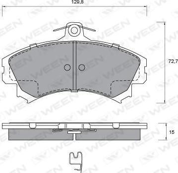 Ween 151-1346 - Kit pastiglie freno, Freno a disco autozon.pro