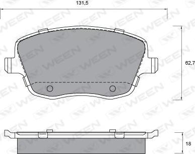 Ween 151-1341 - Kit pastiglie freno, Freno a disco autozon.pro