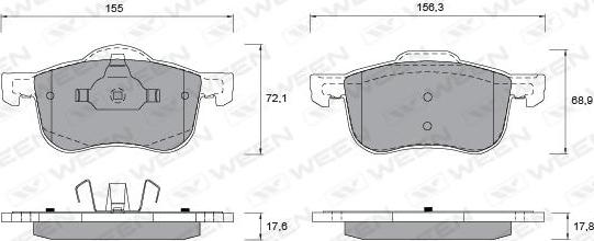 Ween 151-1348 - Kit pastiglie freno, Freno a disco autozon.pro