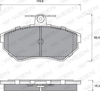 Ween 151-1343 - Kit pastiglie freno, Freno a disco autozon.pro