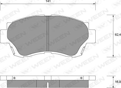 Ween 151-1359 - Kit pastiglie freno, Freno a disco autozon.pro