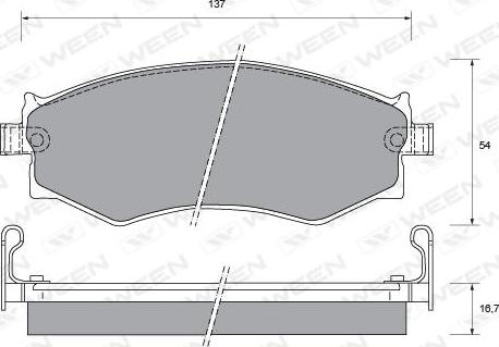 Ween 151-1354 - Kit pastiglie freno, Freno a disco autozon.pro