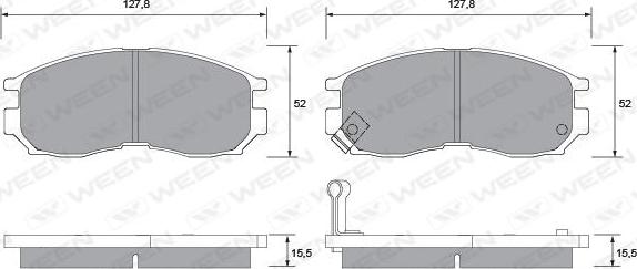 Ween 151-1356 - Kit pastiglie freno, Freno a disco autozon.pro