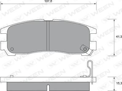 Ween 151-1353 - Kit pastiglie freno, Freno a disco autozon.pro