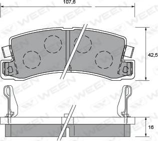 Ween 151-1368 - Kit pastiglie freno, Freno a disco autozon.pro