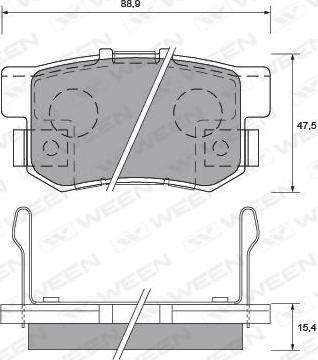 WXQP 41811 - Kit pastiglie freno, Freno a disco autozon.pro