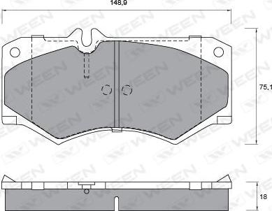 Ween 151-1301 - Kit pastiglie freno, Freno a disco autozon.pro