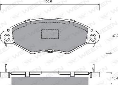 Ween 151-1318 - Kit pastiglie freno, Freno a disco autozon.pro