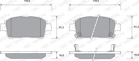 Ween 151-1380 - Kit pastiglie freno, Freno a disco autozon.pro