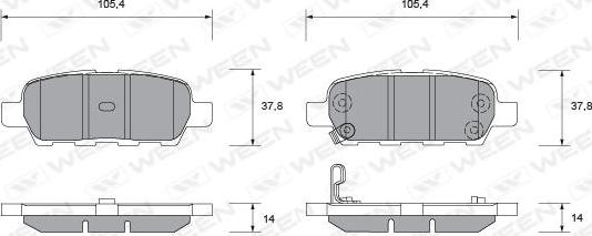 Ween 151-1381 - Kit pastiglie freno, Freno a disco autozon.pro