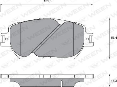 Ween 151-1383 - Kit pastiglie freno, Freno a disco autozon.pro