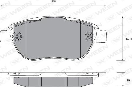 Ween 151-1330 - Kit pastiglie freno, Freno a disco autozon.pro