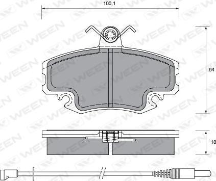 Ween 151-1331 - Kit pastiglie freno, Freno a disco autozon.pro