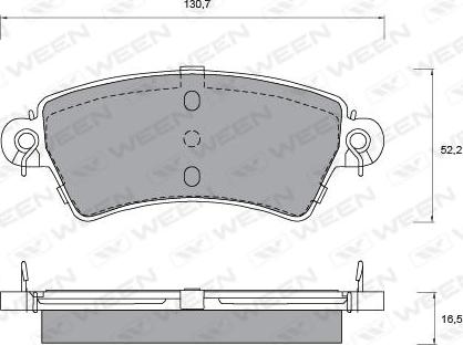 Ween 151-1321 - Kit pastiglie freno, Freno a disco autozon.pro