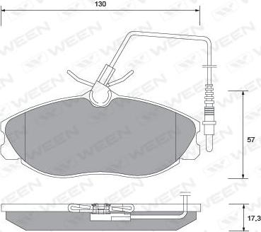 Ween 151-1328 - Kit pastiglie freno, Freno a disco autozon.pro