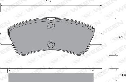 Ween 151-1323 - Kit pastiglie freno, Freno a disco autozon.pro