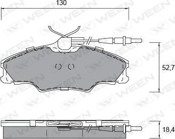 Ween 151-1327 - Kit pastiglie freno, Freno a disco autozon.pro