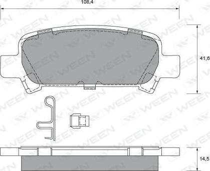 Ween 151-1376 - Kit pastiglie freno, Freno a disco autozon.pro