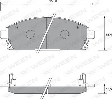 Ween 151-1371 - Kit pastiglie freno, Freno a disco autozon.pro