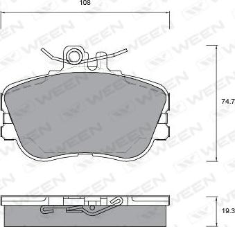 Ween 151-1294 - Kit pastiglie freno, Freno a disco autozon.pro