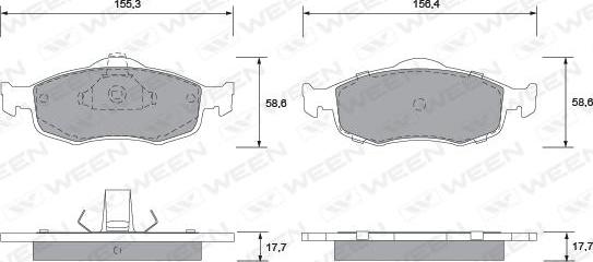 Ween 151-1290 - Kit pastiglie freno, Freno a disco autozon.pro