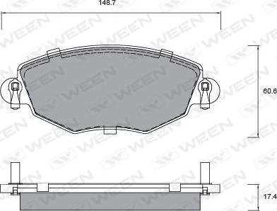 Ween 151-1293 - Kit pastiglie freno, Freno a disco autozon.pro