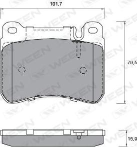 Ween 151-1297 - Kit pastiglie freno, Freno a disco autozon.pro