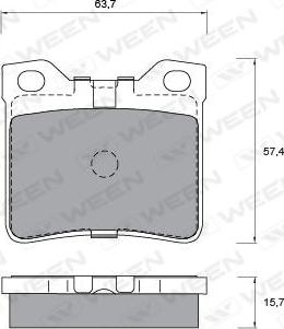 Akebono AN-4381WK - Kit pastiglie freno, Freno a disco autozon.pro