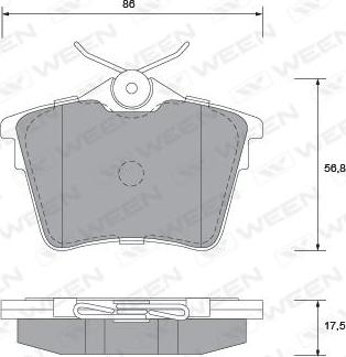 Ween 151-1245 - Kit pastiglie freno, Freno a disco autozon.pro