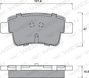 Ween 151-1240 - Kit pastiglie freno, Freno a disco autozon.pro