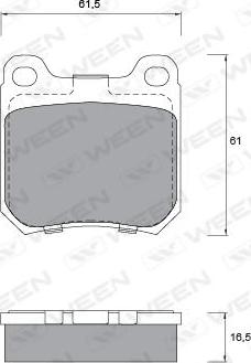 Ween 151-1241 - Kit pastiglie freno, Freno a disco autozon.pro