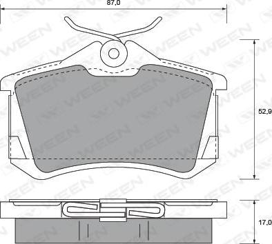 Ween 151-1248 - Kit pastiglie freno, Freno a disco autozon.pro