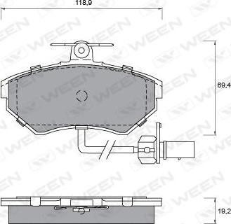 Ween 151-1255 - Kit pastiglie freno, Freno a disco autozon.pro