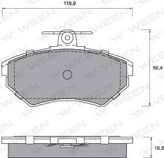 Ween 151-1257 - Kit pastiglie freno, Freno a disco autozon.pro