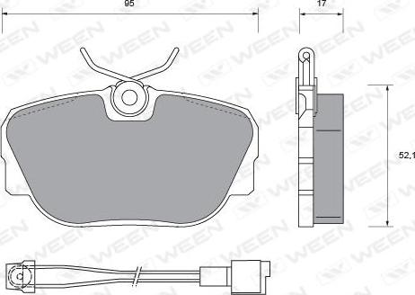 Ween 151-1264 - Kit pastiglie freno, Freno a disco autozon.pro