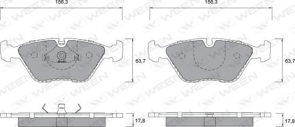 Ween 151-1267 - Kit pastiglie freno, Freno a disco autozon.pro