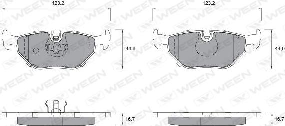 Ween 151-1200 - Kit pastiglie freno, Freno a disco autozon.pro