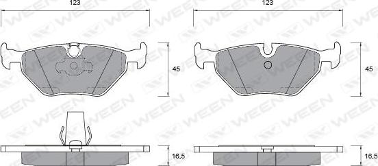 Ween 151-1203 - Kit pastiglie freno, Freno a disco autozon.pro