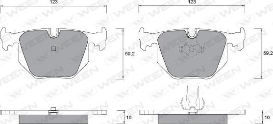 Ween 151-1202 - Kit pastiglie freno, Freno a disco autozon.pro